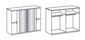 Quercia bianca Effetto 4 Specchio Della Porta Armadio Camera Da Letto Mobili <span class=keywords><strong>A</strong></span> Specchio di Stoccaggio Appendiabiti - Product Image 2