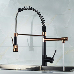 <span class=keywords><strong>Robinet</strong></span> de cuisine industriel extractible, mélangeurs à montage sur pont, <span class=keywords><strong>robinet</strong></span> de lavabo de cuisine en laiton <span class=keywords><strong>flexible</strong></span> <span class=keywords><strong>avec</strong></span> douchette extractible - Product Image 1