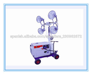 4.8m mástil 60HZ 6.3KW industrial insonoso torres de iluminación generador diesel con 4*400 lámparas con remolque - Product Image 1