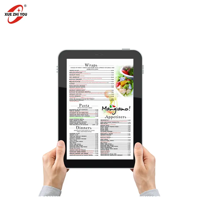 Panggilan Tablet Android 3G 10 "Digital Dapat Sentuh Menu Makanan Cerdas Aplikasi Restoran Laptop Mini Produsen Cina ODM