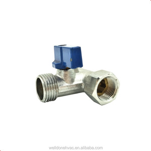 En laiton angle valve chrome polissage à trois voies débit d'eau mur monté sanitaires salle de bain propre machine à laver - Product Image 3
