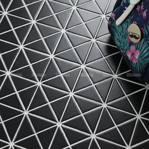 Новый дизайн Декоративные 2 "матовый черный керамический Backsplash для кухонного пола ванная комната мозаичная плитка для ресторана проекта