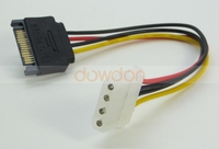 Cable de alimentación SATA macho, 4 pines LP4 IDE hembra, 15 Pines, 20CM
