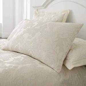 Company Luxury <strong>Jacquard</strong> Floral Damask Flock Ivory Queen Duvet Cover Bedding <strong>Set</strong> - Product Image 1