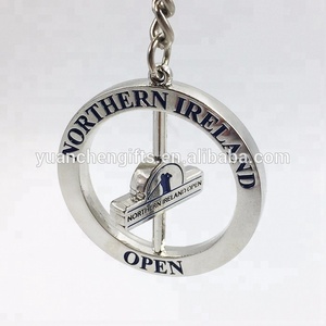 Engraved Logo Key <strong>Chain</strong> Factory <strong>Cheap</strong> Price Rotating logo Metal Key <strong>Chain</strong> - Product Image 6