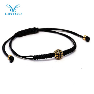 Alto pulido oro macrame hombres joyería pulsera <span class=keywords><strong>de</strong></span> cuerda - Product Image 1