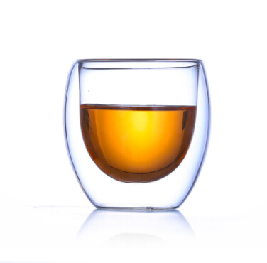 8oz 240ml double wall glass cup,heat resistant coffee glass,borosilicate glass cup