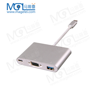 Oem Chất lượng cao USB3.1 Loại C để VGA + USB3.0 + PD Adapter - Product Image 5