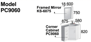 Perabot Kamar Mandi Desain Spesial Gaya Klasik Furnitur Rumah Kabinet Kabinet Toilet Lemari Kaca dengan Desain Khusus - Product Image 3