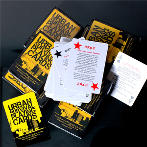 Juego de naipes de póker con logotipo personalizado de supervivencia urbana con ESTUCHE DE PVC brillante para material de papel de entretenimiento, promoción de Canadá - Product Image 4