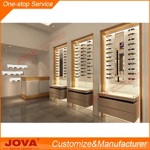 3D Max ร้านออกแบบแว่นตาเฟอร์นิเจอร์แสดงผลร้านออปติคอลติดตั้ง