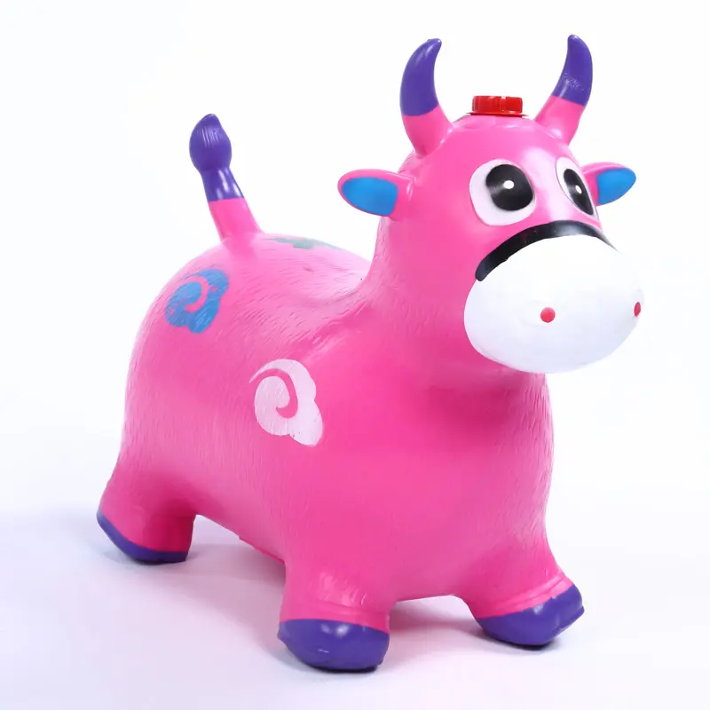 Mainan Anak PVC Inflatable Hewan Jumping Kuda dengan Lukisan dan Musik