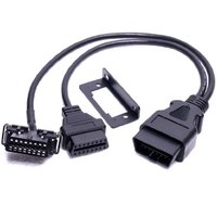 Adaptador de Cable Universal OBD II OBD2, accesorio divisor Y de extensión J1962 para dispositivos de seguimiento Y diagnóstico GPS