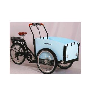 Vélo cargo électrique à 3 roues 36V 7 vitesses 24 pouces Design familial <span class=keywords><strong>hollandais</strong></span> <span class=keywords><strong>Tricycle</strong></span> de type ouvert - Product Image 2