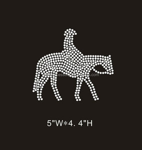 Motivo de caballo occidental hotfix, Diamante de imitación, Diseño de transferencia - Product Image 6