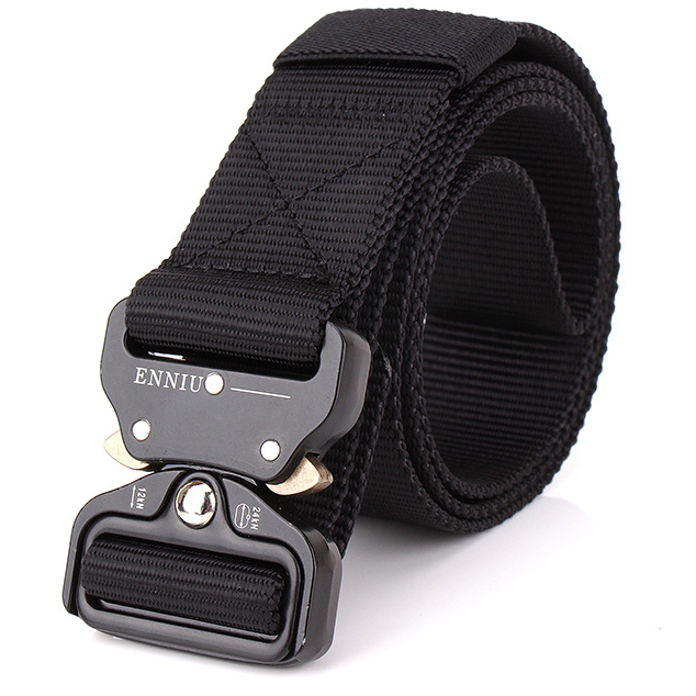 Тактический нейлоновый поясной ремень с металлической пряжкой, регулируемый ремень для боевого снаряжения, сверхпрочный тренировочный пояс для переноски