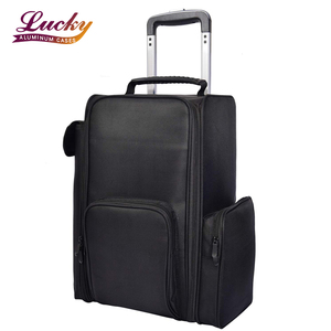 Extra Large Nylon Beauty Trolley Makeup Suitcase Cosmetic Rolling Case Hairdressing Organiser - Product Image 1