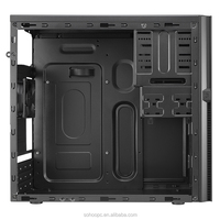 Boîtier d'ordinateur de bureau Micro ATX Mini tour avec ports USB et audio avant Conception verticale en plastique avec ventilateur de refroidissement
