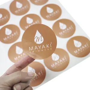 Printed Round Stickers China Supplier Custom Circle Round Logo Sticker Printing Label Clear Sticker Label Sheets