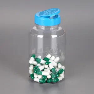 hot sale pressure sensitive PET plastic pharmaceutical capsules packing jar