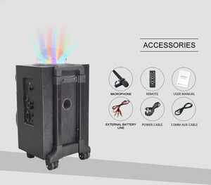 Xách Tay Bass Âm Thanh Loa Siêu Trầm 8 Inch Chuyên Nghiệp Hoạt Động DJ Loa Với Disco <span class=keywords><strong>Ball</strong></span> Ánh Sáng - Product Image 5