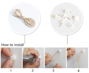 Set per Collage di <span class=keywords><strong>Foto</strong></span> con Filo e Mollette, Cornici Fai-da-Te con 30 Metri di Filo e 100 Clip Color Legno - Product Image 4