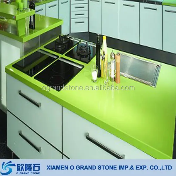 Artificial Green Quartz Stone Slab for Countertop