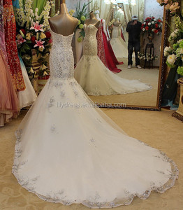 <strong>Mermaid</strong> <strong>Style</strong> Design Floor Length Custom Made Formal Bridal Gowns Design Crystal China HS362 Sweetheart Bling Wedding <strong>Dress</strong> - Product Image 3