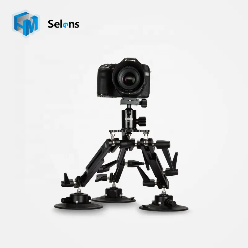 Selens SK-1 Kaikoura Heavy Duty Video Tripod Camera Car 3 Cups Suction Mount Car filming stabilizer Max Load 30kg