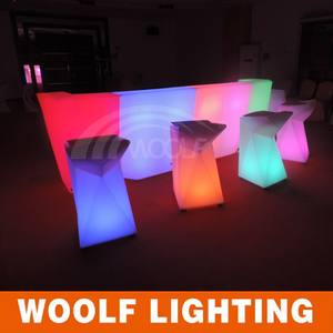 Moderne bonne qualité led en plastique en plein air haute top <span class=keywords><strong>bar</strong></span> tables - Product Image 4