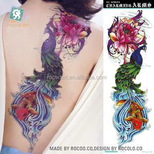 AC-001/belleza llena brazo cuerpo <span class=keywords><strong>tatuaje</strong></span> temporal pegatinas <span class=keywords><strong>para</strong></span> las mujeres flor pavo real pescado diseños de <span class=keywords><strong>tatuaje</strong></span> - Product Image 2