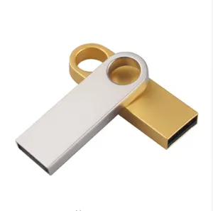 Mini Metalen Usb Flash Drive goud zilver kleur met laser en afdrukken logo