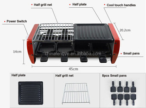 Grill <span class=keywords><strong>Raclette</strong></span> Électrique Portable 1200W avec Contrôle Mécanique de la Température, Sans Fumée, Surface Antiadhésive, Usage Domestique - Vente en Gros - Product Image 5