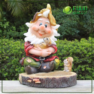รูปปั้นสุนัข<span class=keywords><strong>แคระ</strong></span>รูปปั้นสุนัขทำจากเรซินขนาด35.6ซม. น่ารักรูปปั้นสุนัข<span class=keywords><strong>แคระ</strong></span>ทำจากไม้อุปกรณ์ป้อนนกของตกแต่งบ้านงานฝีมือที่ระลึกอะนิเมะ - Product Image 2