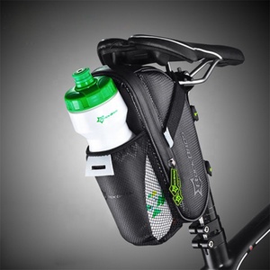 OEM IPX4防水 ブラック MTB リアシートサドルバッグ ウォーターボトルポケット 215g 軽量 スポーツ アウトドアサイクリングアドベンチャー用 - Product Image 2
