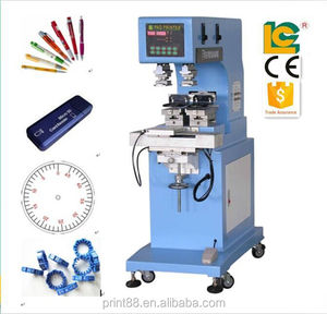 Bán tự động 2 màu Pad máy in với đưa đón cho mũ cứng/Mũ bảo hiểm nhựa nắp chai đồ chơi đồng hồ quay số bút - Product Image 4