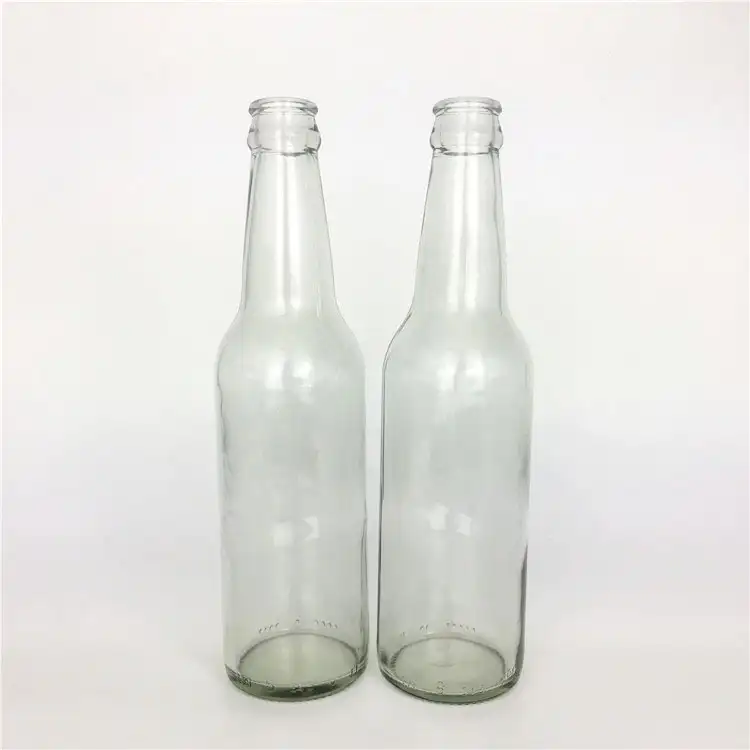 Groothandel 330Ml Clear Glas Bier Fles Met Crown Cap