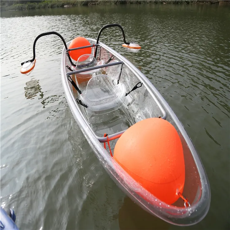 Lanyu पारदर्शी प्लास्टिक छोटे मछली पकड़ने की नौकाओं, अटूट Polycarbonate स्पष्ट प्रेमी Kayaks