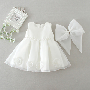 Boutique Wholesale Princess Dress For Kids Girls Wedding Party Sunmatechina White Color Tulle Ball Gown Dresses