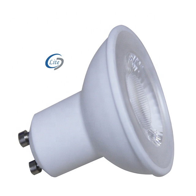 Точечный миниатюрный светодиодный прожектор GU10 с COB матрицей, керамический светодиодный светильник с регулируемой яркостью и углом освещения 60 градусов, 7 Вт