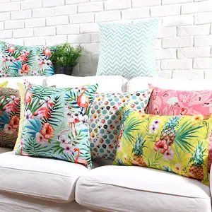 China factory velvet cushion colourful printed pillow case for home decoration