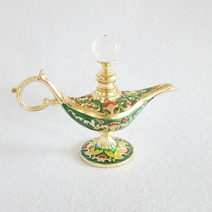 Offre Spéciale arabe 4ml en métal Aladdin lampe de bouteille de parfum Attar verre huile essentielle bouteille rechargeable #58815 - Product Image 2