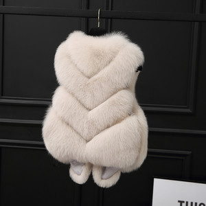 Natural <span class=keywords><strong>de</strong></span> <span class=keywords><strong>piel</strong></span> <span class=keywords><strong>de</strong></span> zorro chaleco largo Gilet moda <span class=keywords><strong>de</strong></span> <span class=keywords><strong>piel</strong></span> Real - Product Image 3