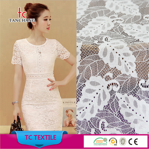 Desain mewah rajutan kabel nilon katun renda kain gaun kain renda untuk pakaian LSML3005 - Product Image 5