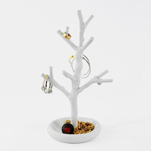 Porte-bijoux en forme d'arbre en bois de bambou de haute qualité avec base - Product Image 6