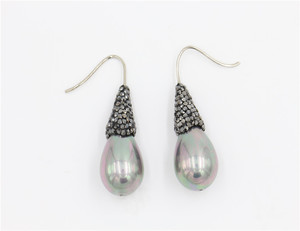 925 Pendientes de Perlas de Plata y Zafiro pendientes de la joyería para Las Mujeres - Product Image 5