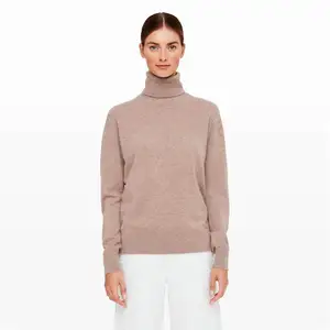 Maglioni Classici da <span class=keywords><strong>Donna</strong></span> in Cashmere con Collo Alto Stile Basic - Product Image 1
