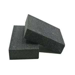 Blok Pengamplasan Spons SATC Dywall/Metal 100 Sebesar 70X25Mm, 80 Hingga 240 Grit 1-Pack Area Kecil Persiapan Permukaan Basah atau Kering Hitam/Abu-abu