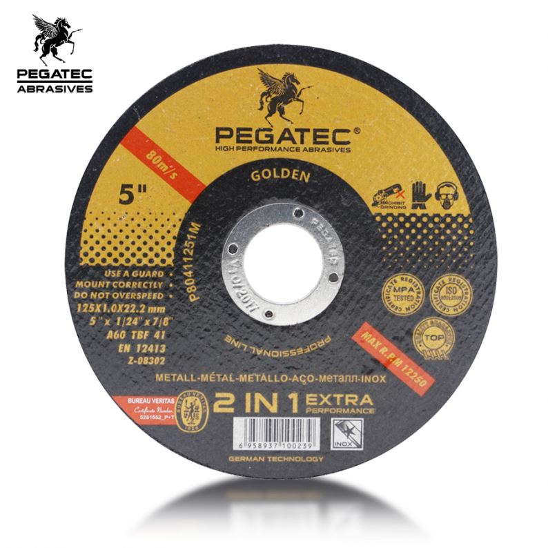 Супер тонкий отрезной диск для металла PEGATEC 125x1,0x22,2 мм 2 в 1