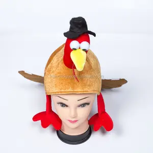 Venta al por mayor fiesta de Acción de Gracias sombreros pollo pavo sombrero